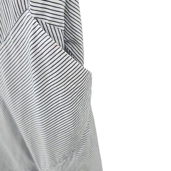 Sayaka Davis Women 4 Lagenlook Asymmetrical Hem Striped Cotton Dress with Pocket - Picture 8 of 14